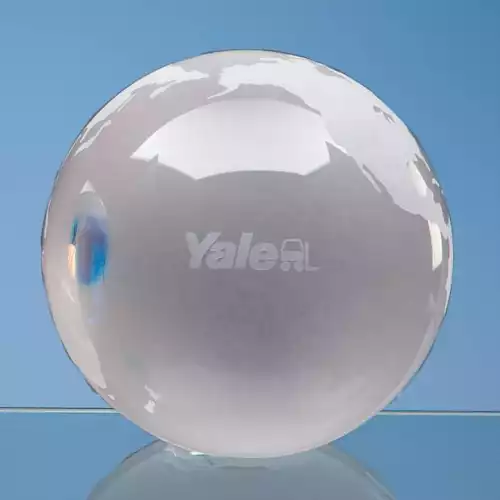 7cm Optical Crystal Globe Paperweight