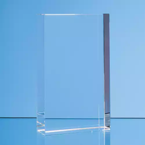 20cm x 11cm Optical Crystal Rectangle Award, H or V