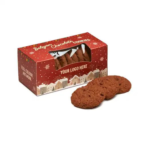 Winter Collection - Eco Biscuit Box - Belgian Chocolate Cookies