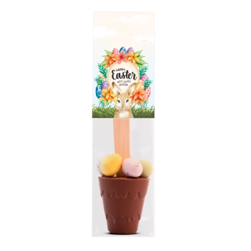 Easter - Eco Info Card - Hot Choc Spoon - with Speckled Eggs