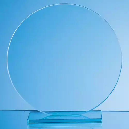 20cm x 10mm Jade Glass Circle Award