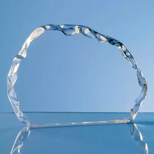 16cm Optical Crystal Ice Block Paperweight