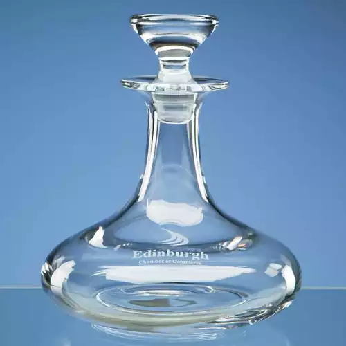 0.75ltr Handmade Round Ships Decanter