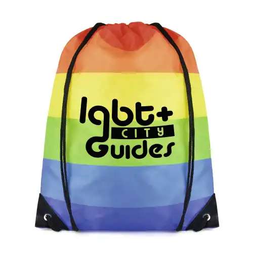 Rainbow Pegasus Drawstring Bag