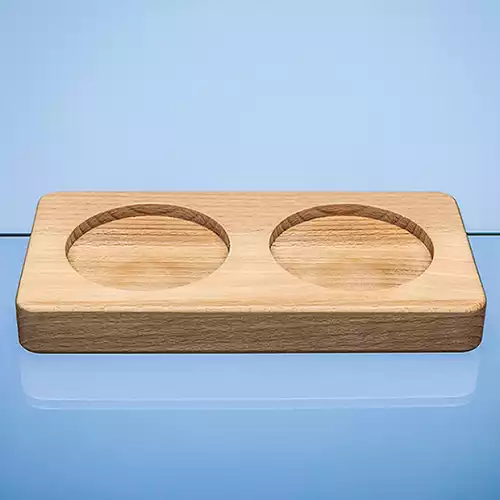 Double 80mm Recess Beech Wood Base - Base Only