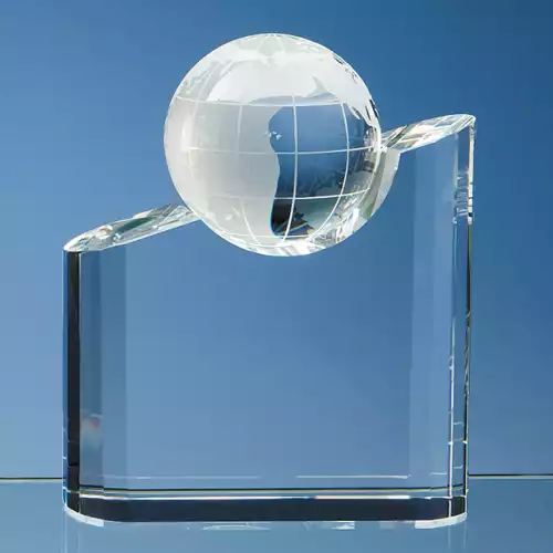 21.5cm Optical Crystal Globe Mountain Award