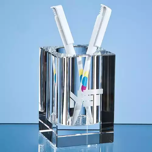 10.5cm Optical Crystal Pen Holder