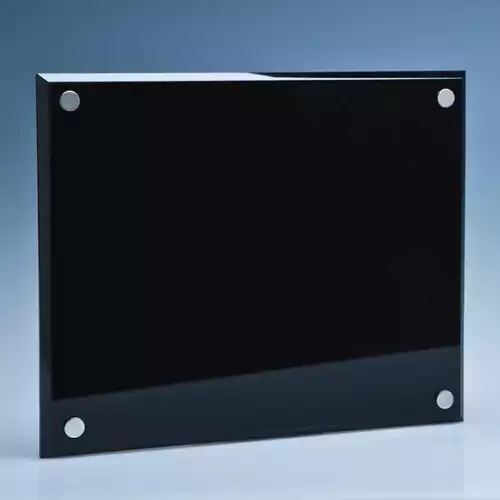 25cm x 20cm Onyx Black Wall Display Plaque inc Fixing Kit