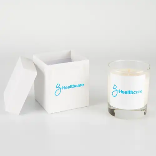 240g Clear Glass Scented Candle in a Lidded Gift Box