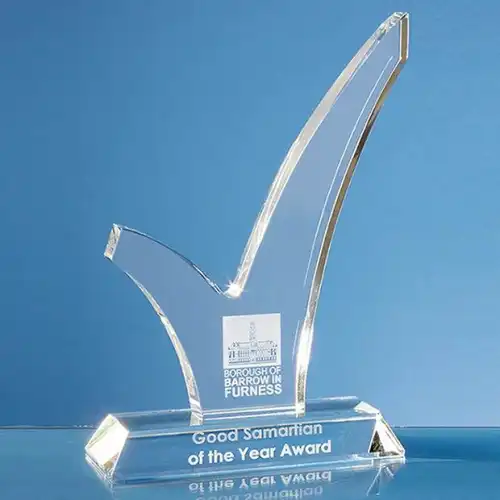 25cm Optical Crystal Tick Award