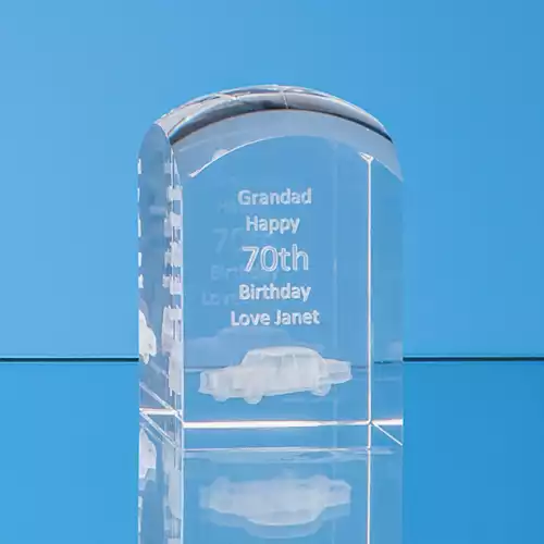 8cm x 5cm x 5cm Optical Crystal Dome Tower