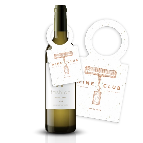 Seeded Paper Wine Bottle Tags