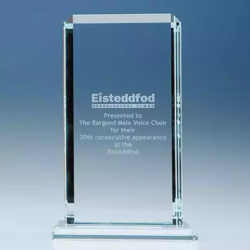 23cm x 12.75cm x 12mm Clear Glass Echo Award