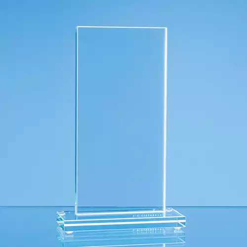 24cm x 9.5cm x 12mm Jade Glass Tall Rectangle Award