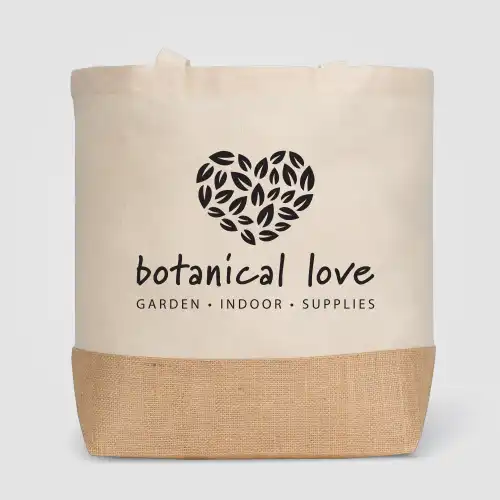 Rio™ Shopper Tote Bag - 5 oz. Recycled Cotton Blend with Jute