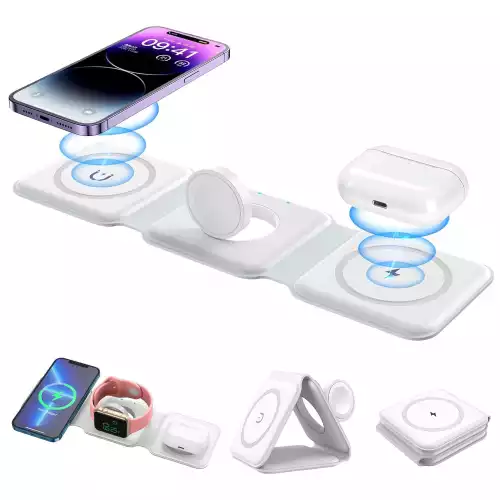 W38 - 3 in 1 Foldable Wireless Charging Pad