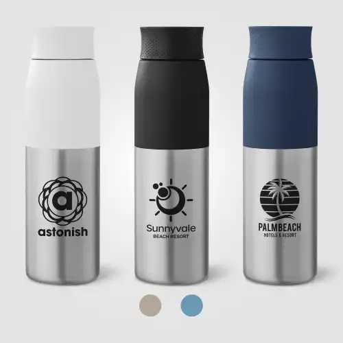 Borealis Recycled Stainless Steel Twist Lid Bottle - 650 ml