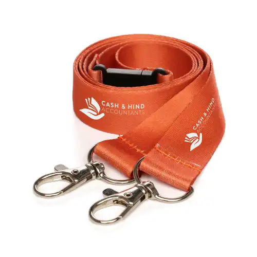 Made in Britain RPET Double Clip Lanyard