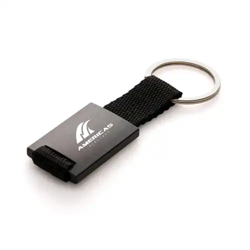 Metal Nylon Strap Keyring  