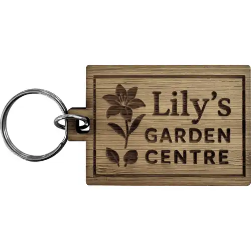 Bamboo keyring (Rectangle - Short)