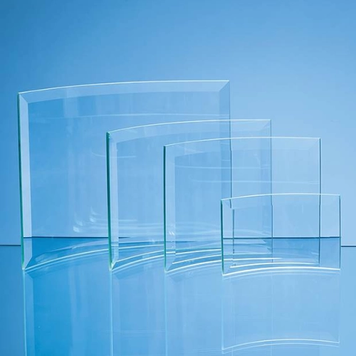 17.5cm x 23cm x 5mm Jade Glass Bevelled Crescent