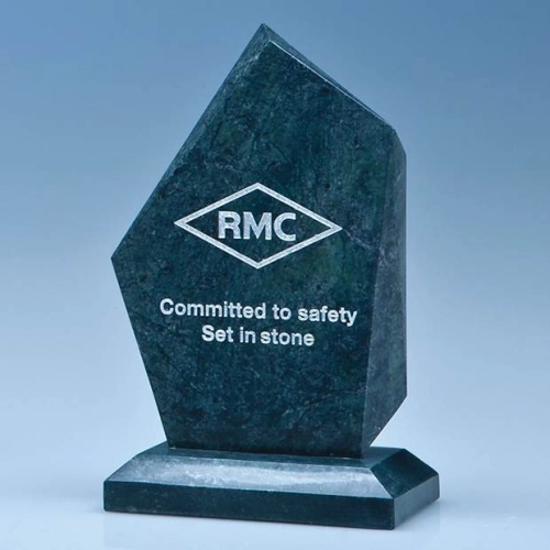 15cm Green Marble Facetted Ice Peak Award