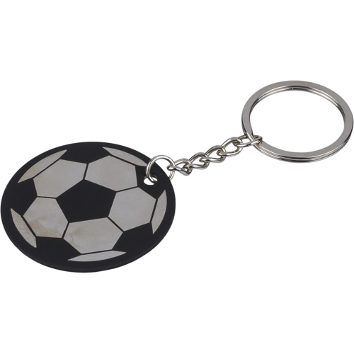 Recycled stainless steel football keyring