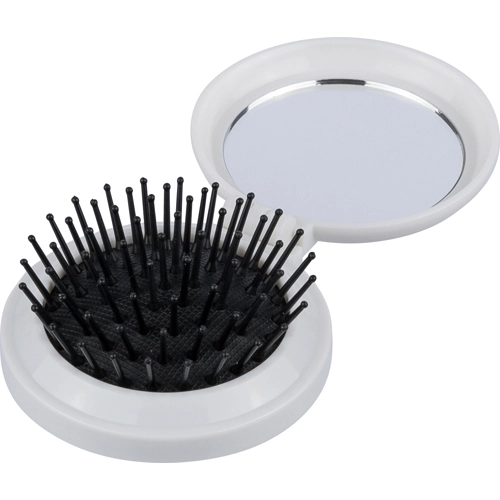 Brush and mirror in a recycled case