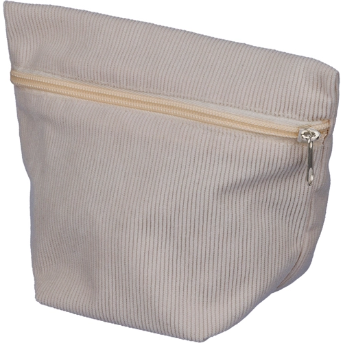 Corduroy cosmetic pouch