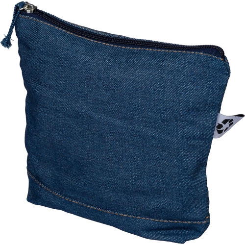 Recycled denim cosmetic bag