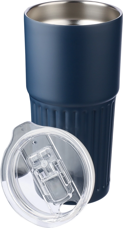 Recycled stainless steel double walled drinking mug (500ml)