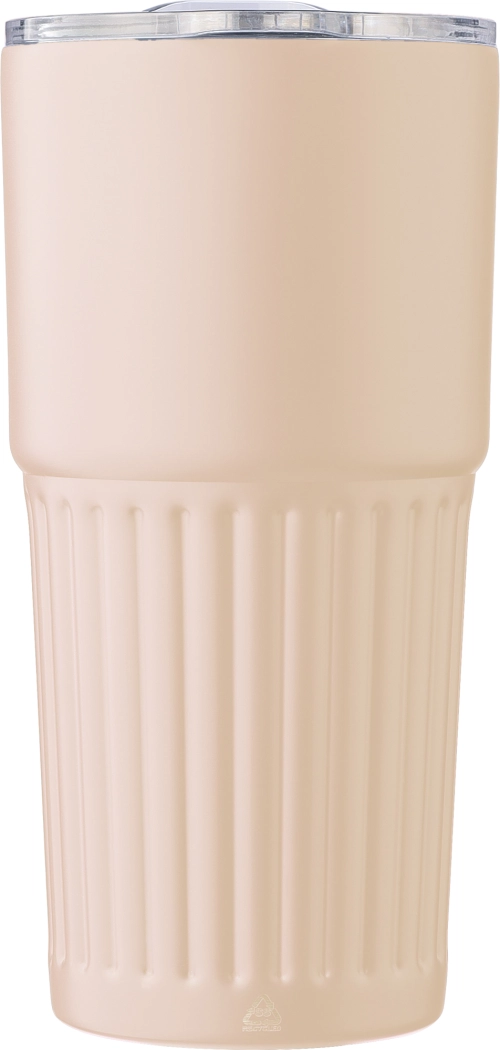 Recycled stainless steel double walled drinking mug (500ml)