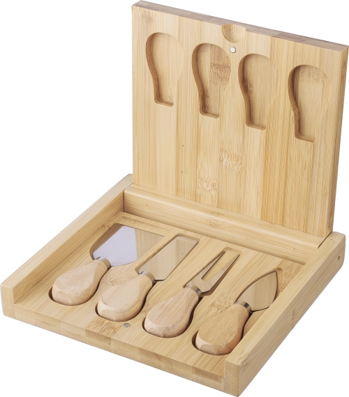 Bamboo cheese board set (5pc)