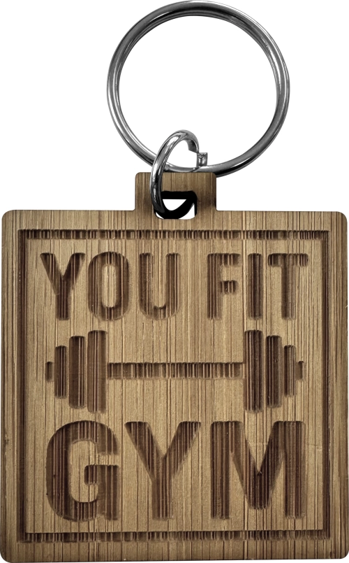 Bamboo keyring (Square)