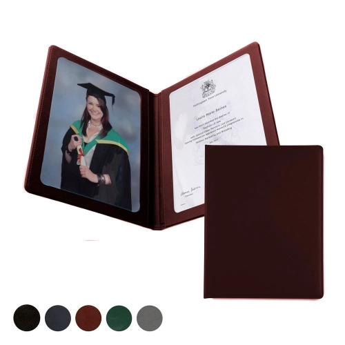 Universal Leather A4 Certificate or Price List Holder, made in the UK in a choice of 5 colours.