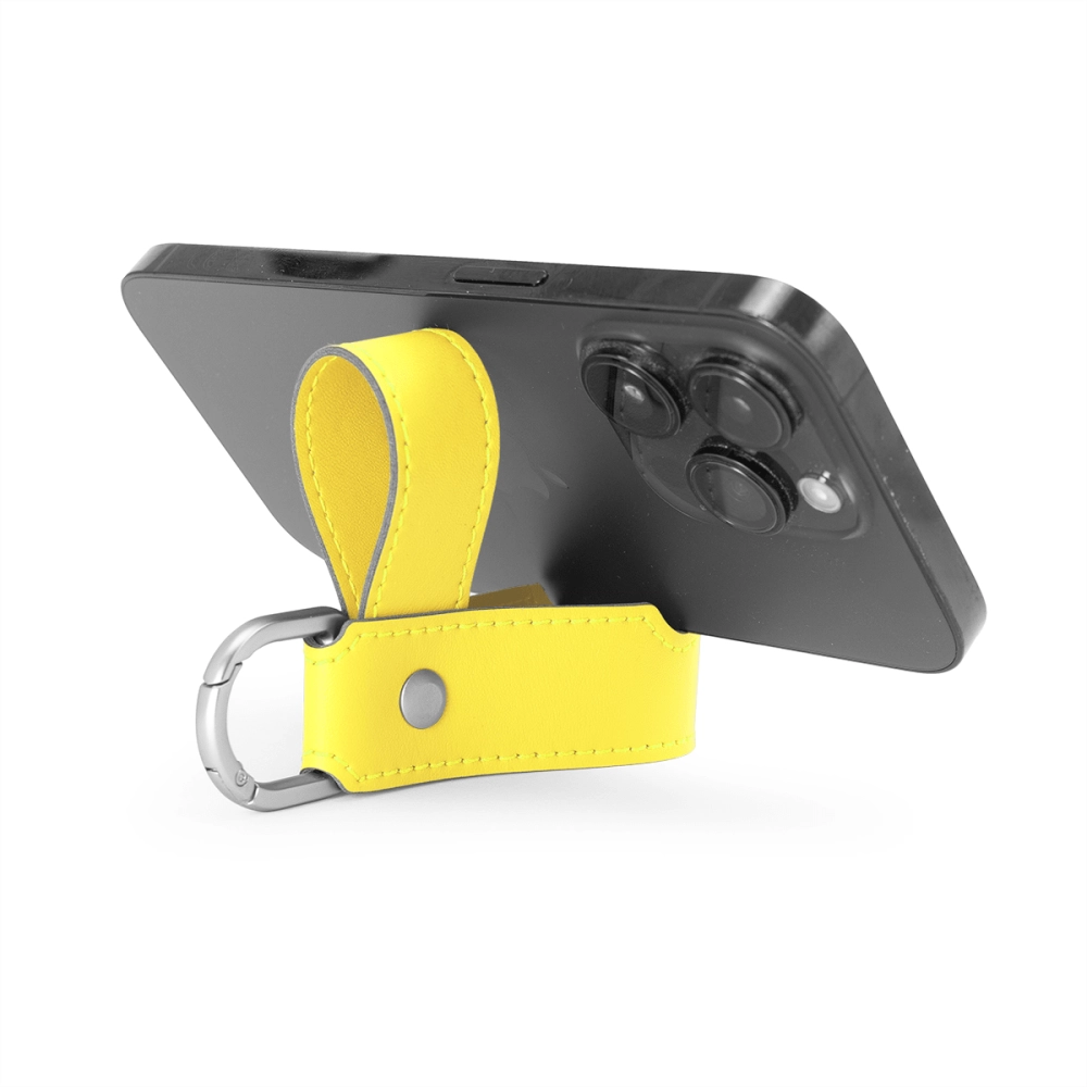 Porto Recycled Stitched Mobile Phone Stand Key Fob