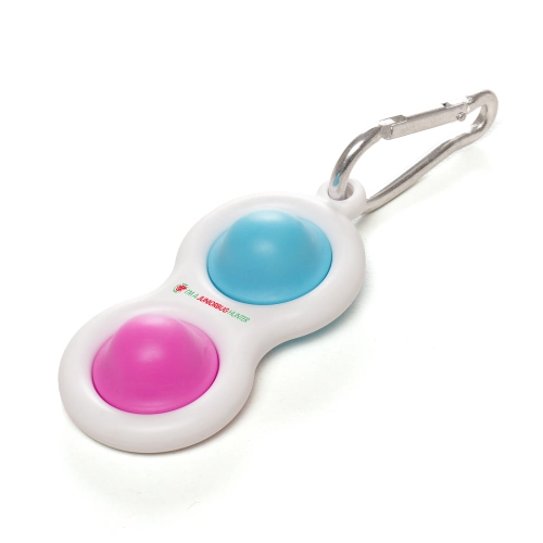Seashell Fidget Popper with Carabiner Clip