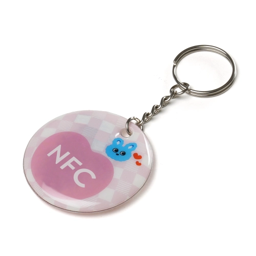 Rigid PVC NFC Keychain