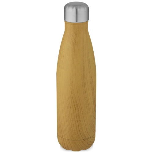 Cove 500 ml vacuum insulated stainless steel bottle with wood print