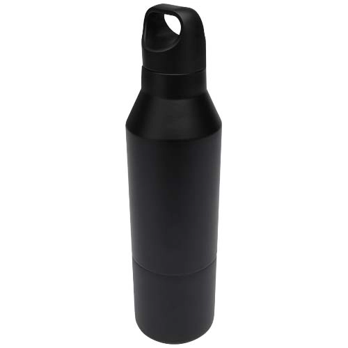 Odessy 600 ml RCS certified recycled stainless steel insulated bottle with 300 ml cup