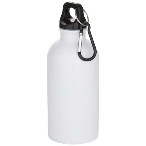 Oregon 400 ml sublimation RCS recycled single wall stainless steel water bottle with carabiner