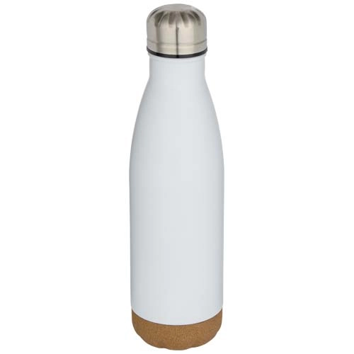Cove 500 ml double wall vacuum insulated stainless steel water bottle with cork details