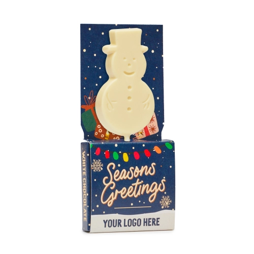 Winter Collection `25 - Eco Lolly Box - White Chocolate - Snowman Lolly