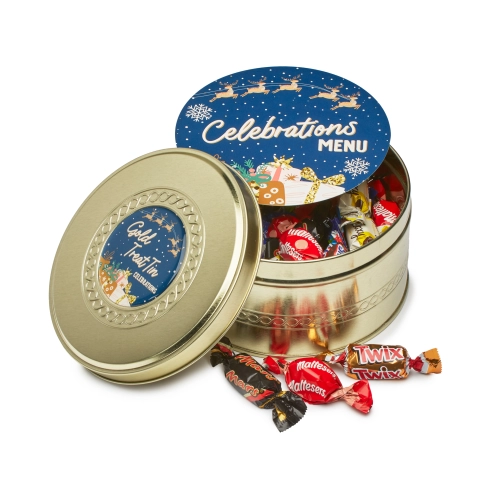 Winter Collection `25 - Gold Treat Tin - Celebrations