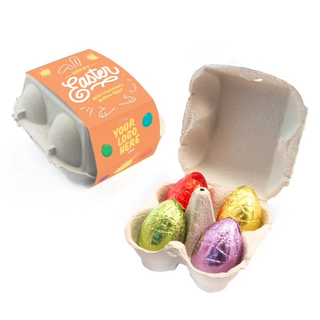 Easter - Egg Box - Hollow Chocolate Eggs - x4