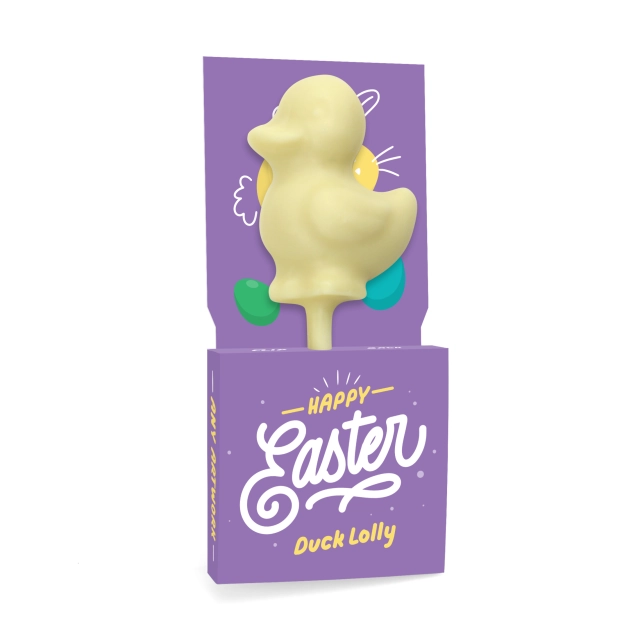 Easter - Eco Lolly Box - White Chocolate - Duck Lolly