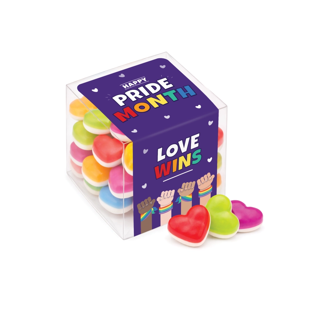 Pride 2026 - Clear Cube - Haribo® Hearts