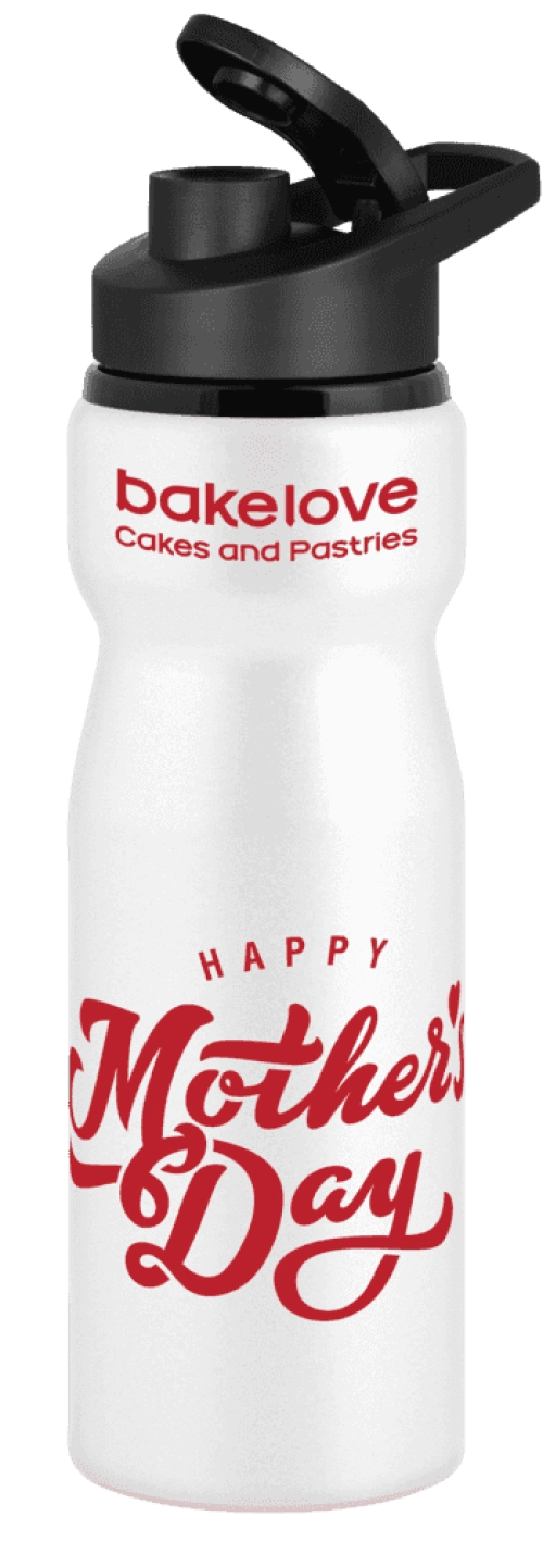 Nova Aluminium Water Bottle with Snap Cap Lid - 750ml