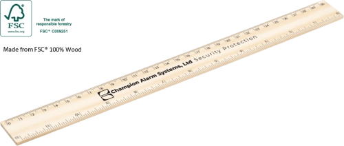 FSC Wooden Ruler 30cm