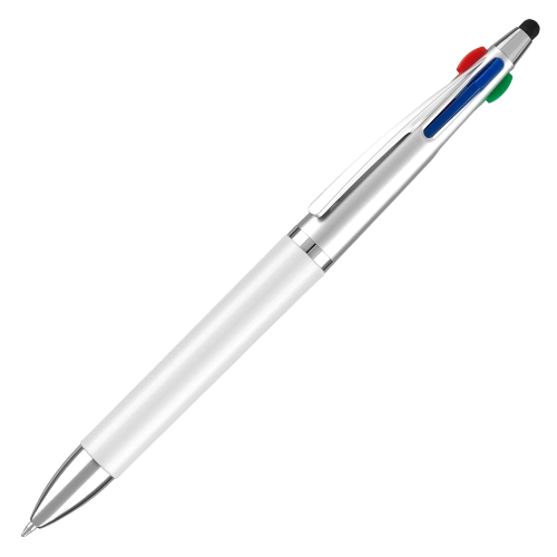 Quad 4 in 1 Ballpoint Pen with Stylus